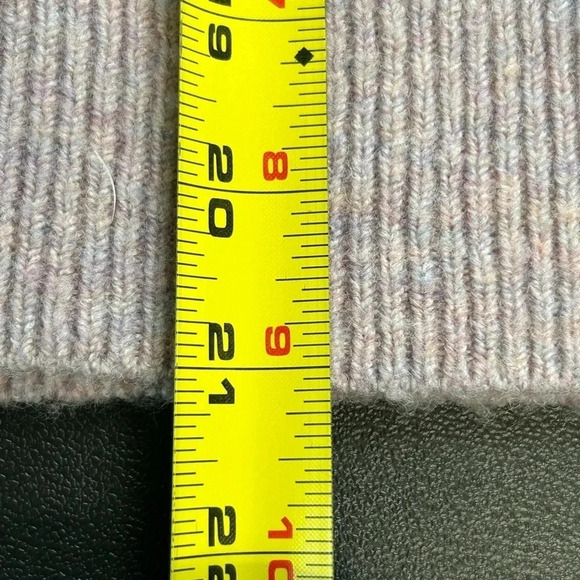 Madewell‎ Womens Small Light Purple Wool Blend Bobble Pom Pom V-neck Sweater - Picture 10 of 14